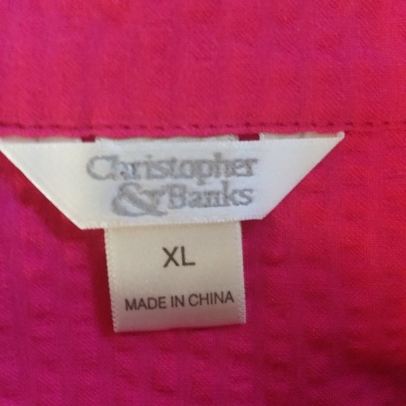 Christopher & Banks Hot Pink Lightweight Jacket XL - Picture 5 of 6